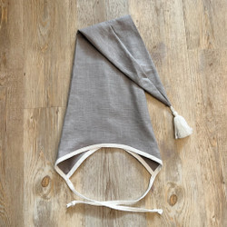 Pellava tonttulakki bonnet, Grey