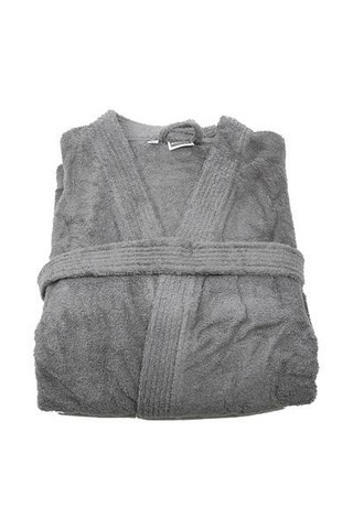 Kylpytakki harmaa, omalla tekstillä