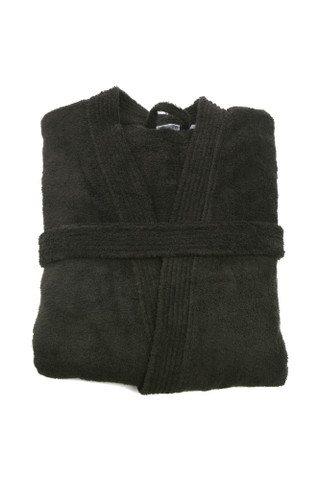 Kylpytakki musta, omalla tekstillä