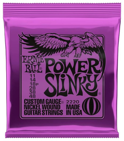 Sähkökitaran kielisarja 11/48 Ernie Ball 2220 Power Slinky
