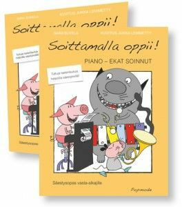 Pianokoulu Soittamalla Oppii (piano), ekat soinnut