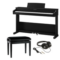 Digitaalipianosetti: Kawai CX102B, penkki ja kuulokkeet
