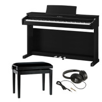 Digitaalipianosetti: Kawai CX202B, penkki ja kuulokkeet