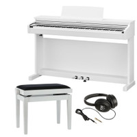 Digitaalipianosetti: Kawai CX202W, penkki ja kuulokkeet