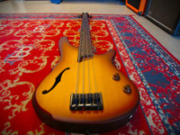 Myydään asiakkaan lukuun: Bassokitara 4-kielinen nauhaton Ibanez SRH500F-NNF Natural Browned Burst Flat (käyt)