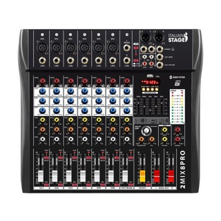 Mikseri Italian Stage 2MIX8PRO, usb, bluetooth, efektit