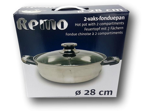 Kaksipuolinen Fondue kattila (Hot pot) 28 cm
