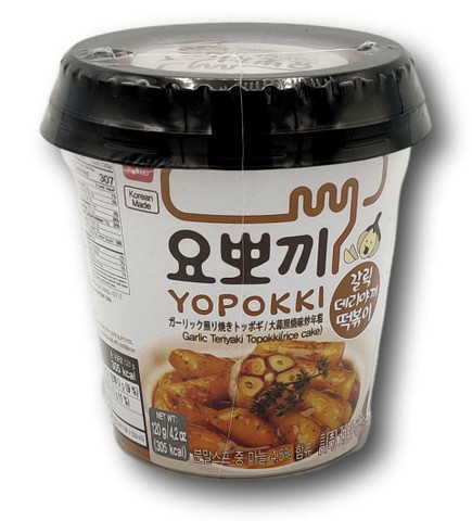 Yopokki Rice Cake Cup Garlic Teriyaki Flav. 120g