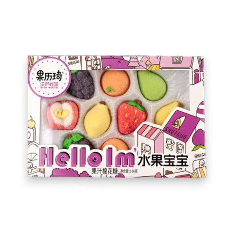 GLQ Marshmallow HELLO Fruits Shape 100g