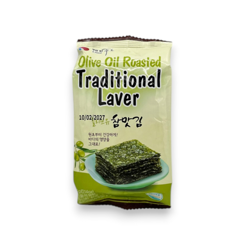 K-FOOD TASTY SEASONED SEAWEED OLIVE OIL FLAVOR 4G