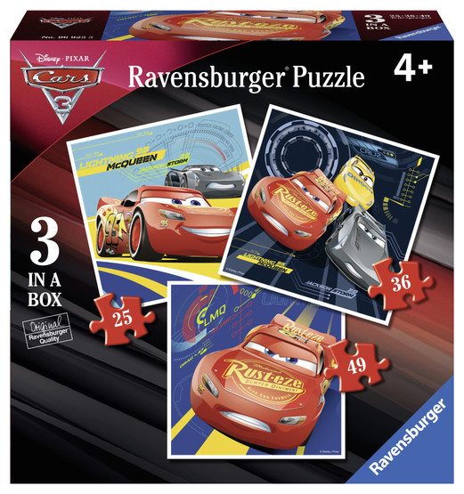 Autot 3 palapeli 3 in 1