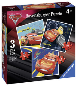 Autot 3 palapeli 3 in 1