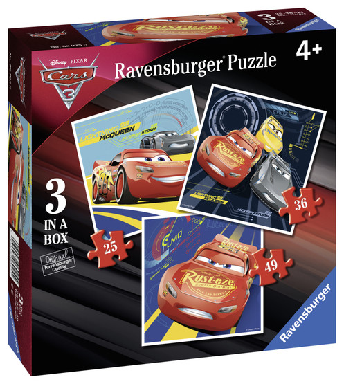 Autot 3 palapeli 3 in 1