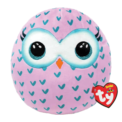 TY Squishy Beanies WINKS - owl squish 25cm