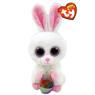 TY Beanie Boos SUNDAY - white rabbit with basket