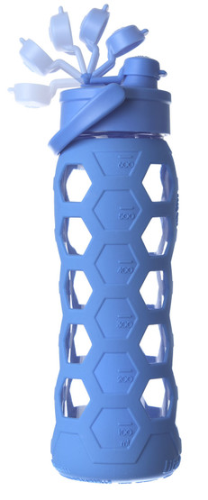 Lasinen Flip Top juomapullo 650 ml Ocean/sininen