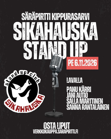 Säräpirtti x Sikahauska - Stand Up Club 6.11.2026 klo: 19.00