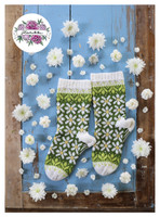 Kukkalehto, neuleohje kirjoneulesukkiin