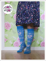 Onneli, neuleohje kirjoneulesukkiin