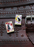 Pinssi - The Moon Tarot Card With Black Cat