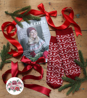 Rusetti, neuleohje kirjoneulesukkiin