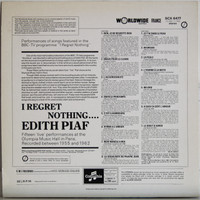 Piaf Edith: I Regret Nothing	