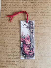 Kirjanmerkki Lohikäärme punainen