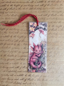 Kirjanmerkki Lohikäärme punainen