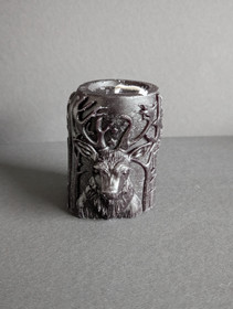 Black beeswax deer candle 