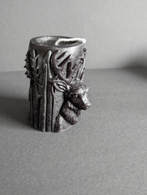 Black beeswax deer candle 