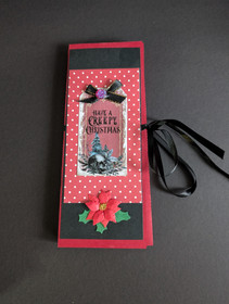 Christmas chocolate bar card with skull
