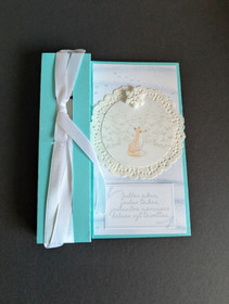 Jouluinen kynttiläkortti kettu