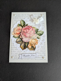 Christmas card rose 