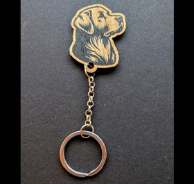 Golden retriever keyring 