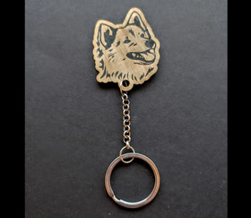 Finnish spitz keyring 