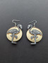 Skeleton Flamingo earrings with sun 