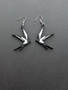 White Lucky bird earrings 