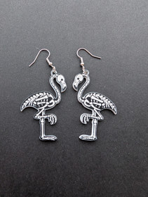 Skeleton Flamingo earrings