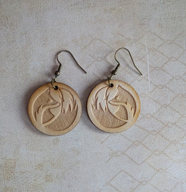 Puukorvakorut pyöreä kettu 