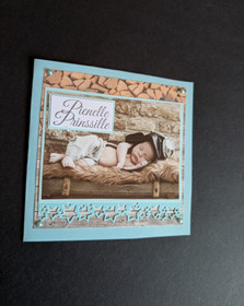 Light blue baby card