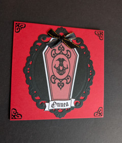 Cat skull greeting card