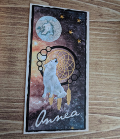 Handmade wolf card