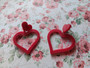 Red heart earring