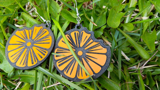 Orange earrings