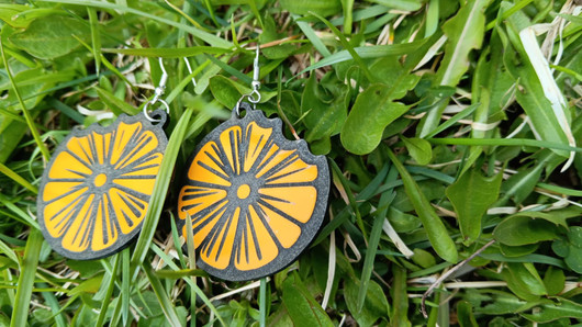 Orange earrings