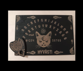 Ouija board cat + planchette