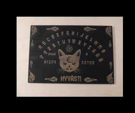 Ouija board cat + planchette
