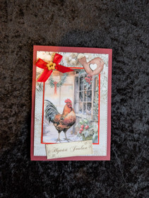 Rooster christmas card