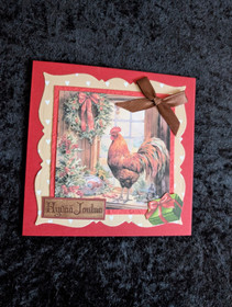 Rooster christmas card