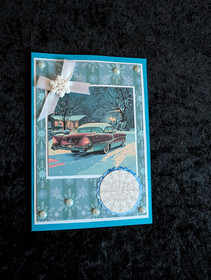 Christmas card with car